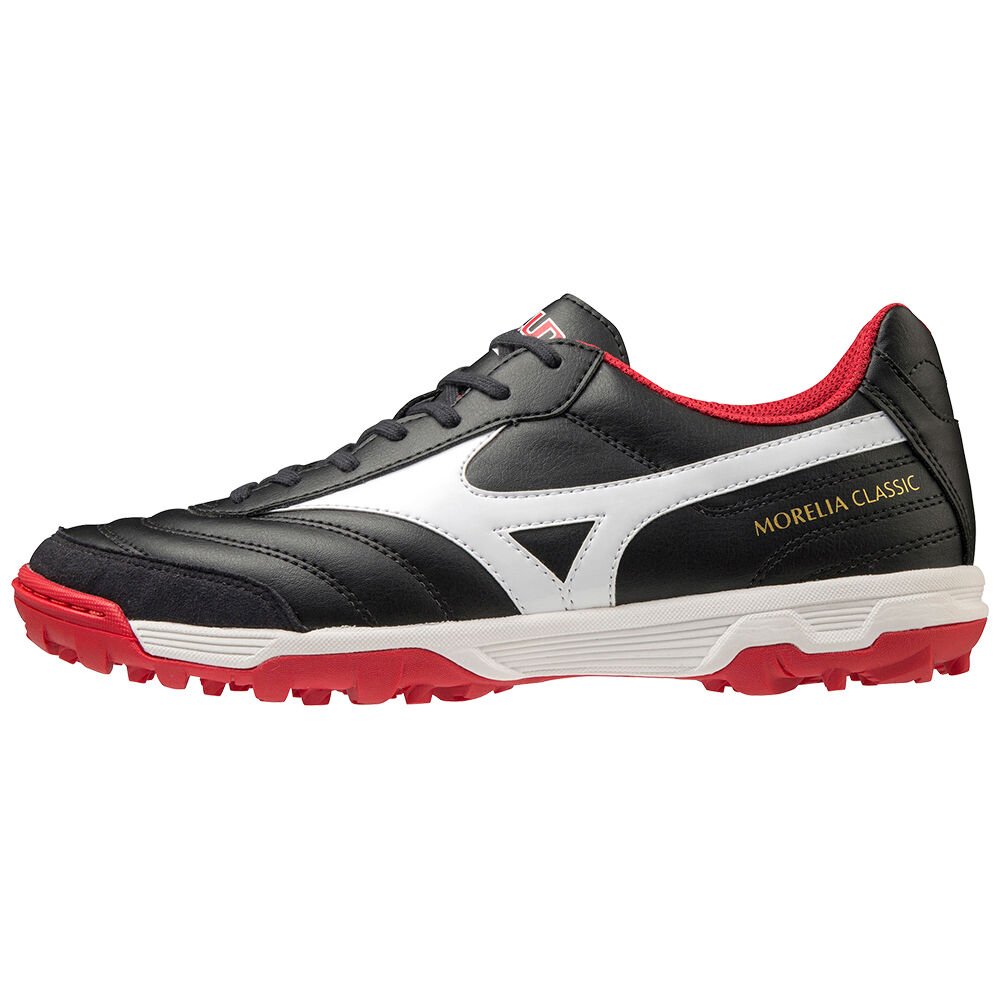 Chuteiras Mizuno Morelia Sala Classic TF - Mulher - Pretas/Branco/Vermelhas - YTQPK1028